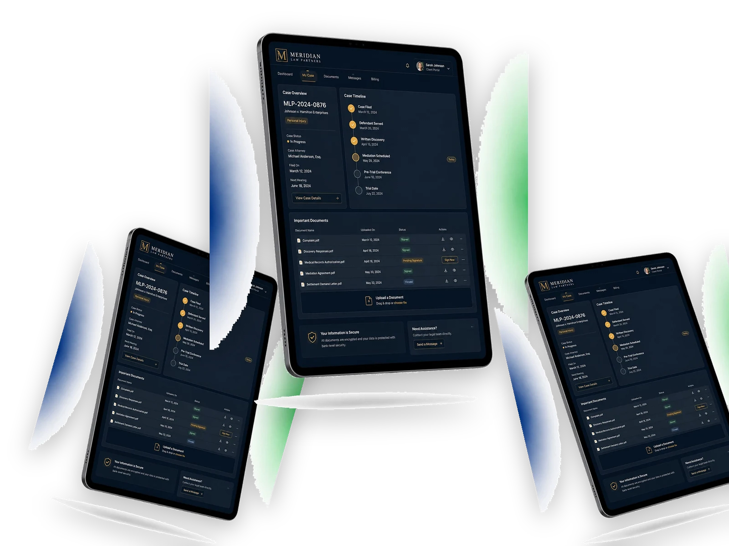 Meridian Law Partners hero portfolio presentation