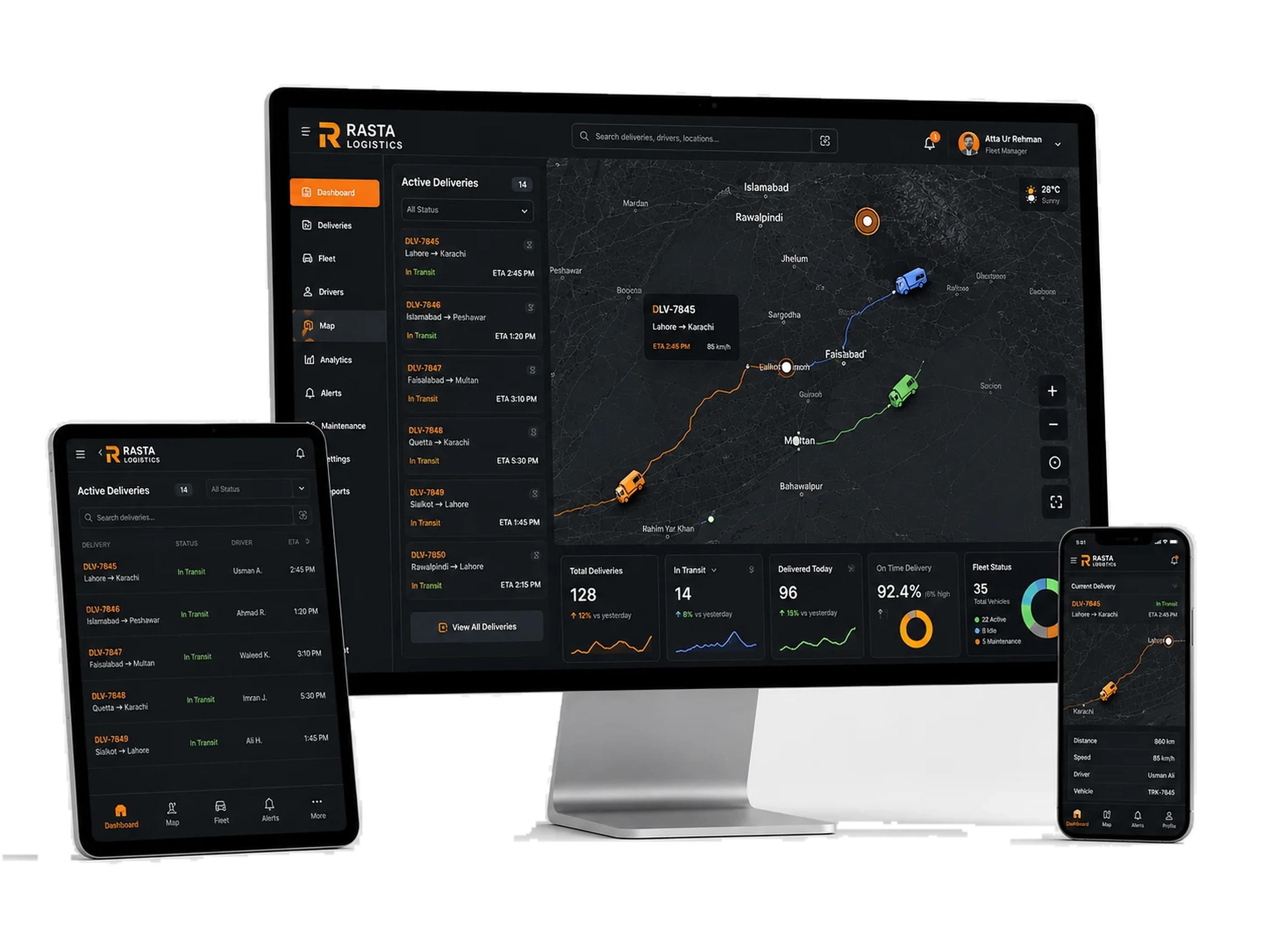 Rasta Logistics hero portfolio presentation