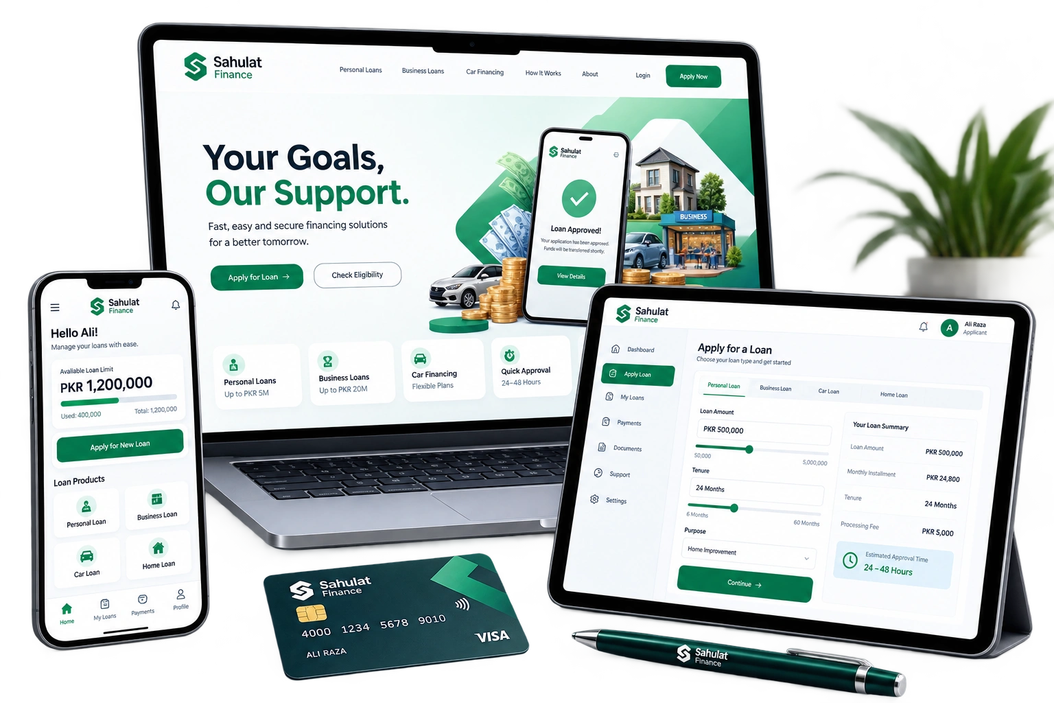 Sahulat Finance solution portfolio presentation