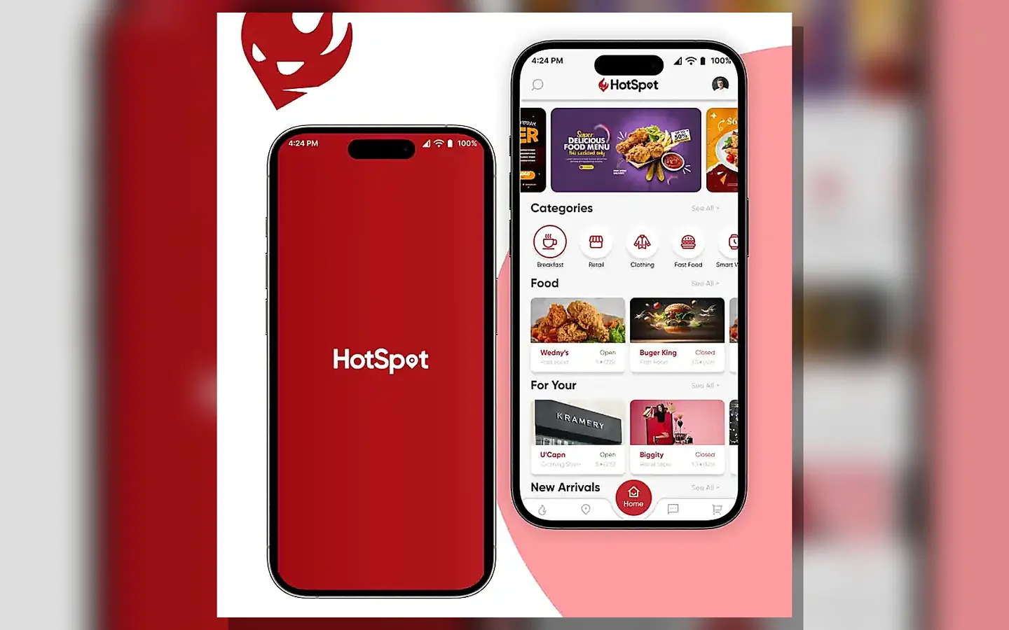 Restaurant and food delivery mobile app UI