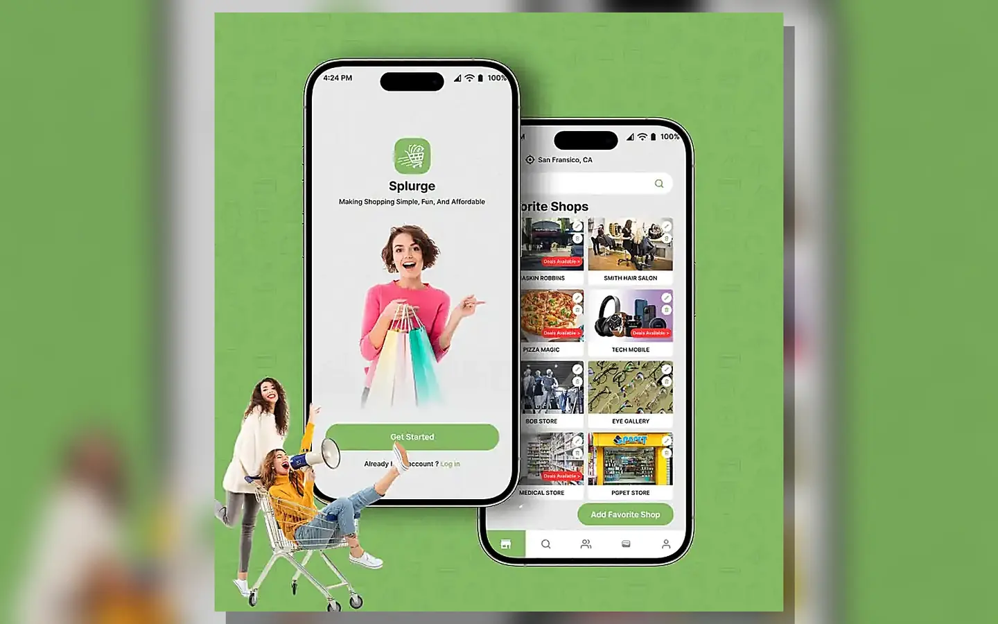 Shopping marketplace mobile app UI